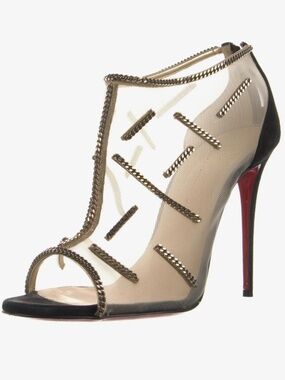 Christian Louboutin Signifiamma Mesh Black Suede